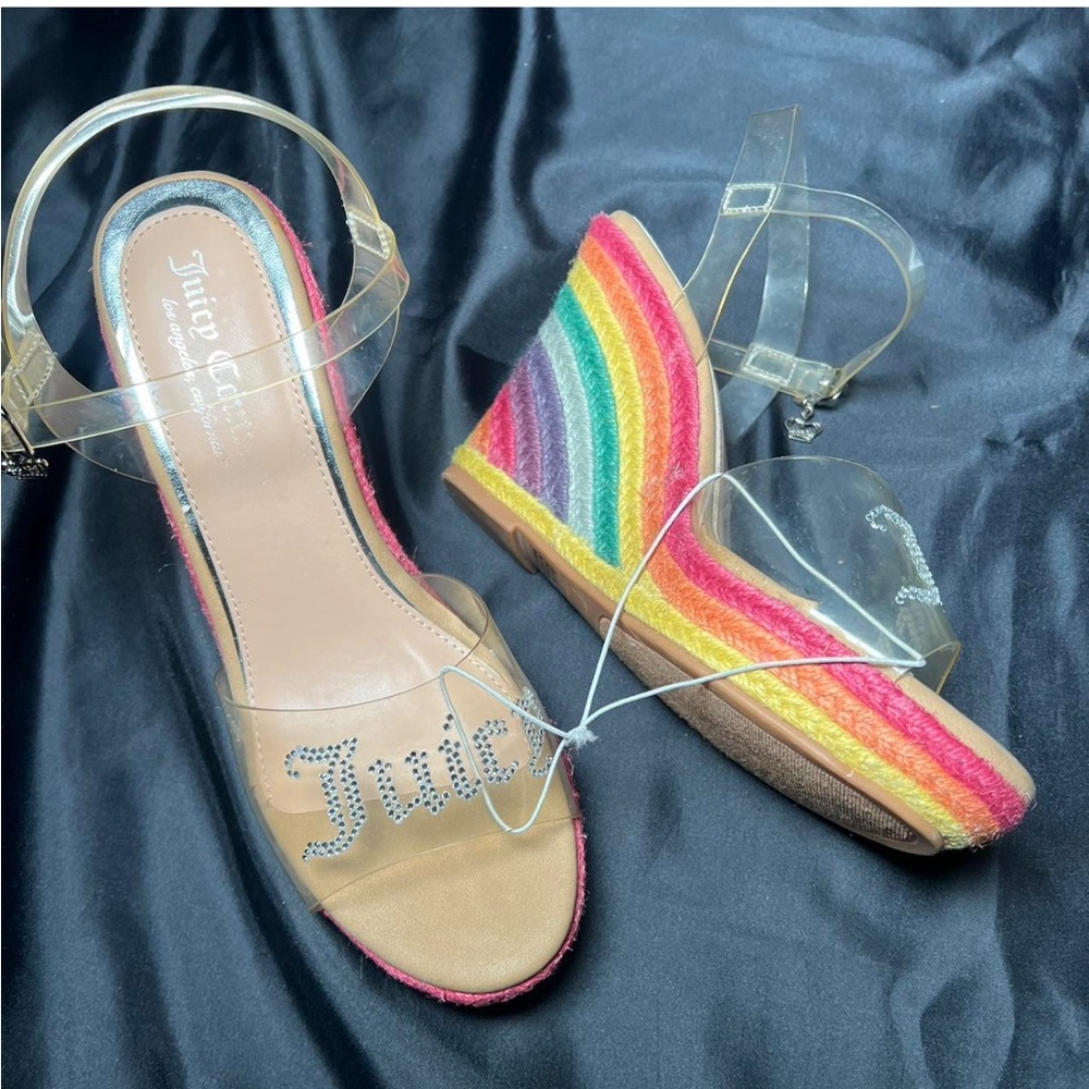 Juicy Couture Cristella Rainbow Wedges Size 7.5